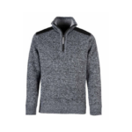 Pullover, Liam, gebreid winter gevoerd. Grijs. XL